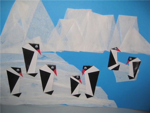 Оригами пингвины в старшей группе
