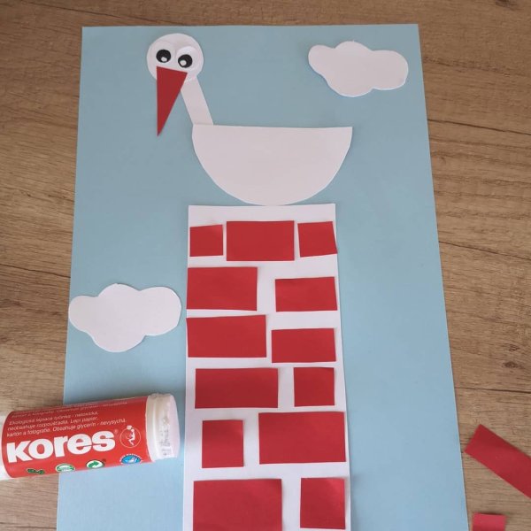 Аппликация Аист