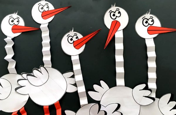 Аппликация Аист