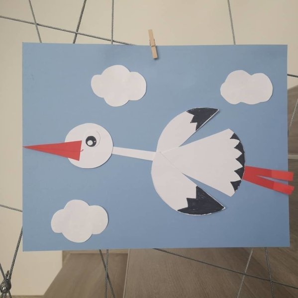 Аппликация Аист