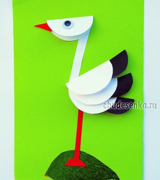 Аппликация Аист