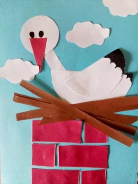 Аппликация Аист