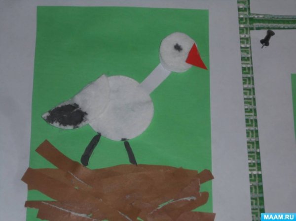 Аппликация на тему перелетные птицы