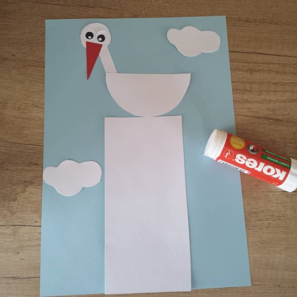 Поделка Аист из бумаги