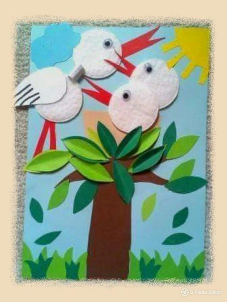 Весна аппликация для детей