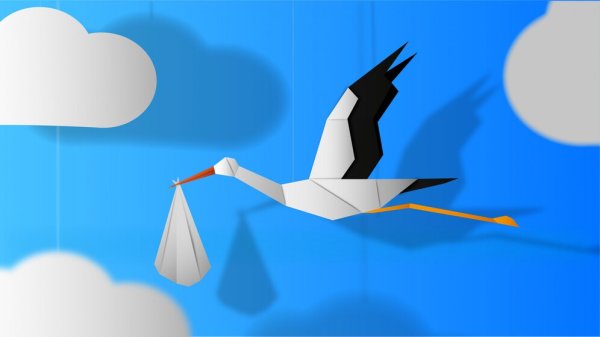 Оригами Аист