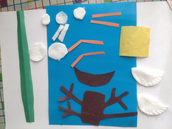 Аппликация Аист