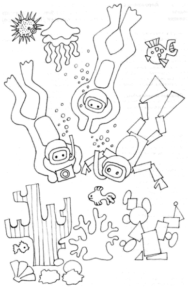Аппликация водолаз