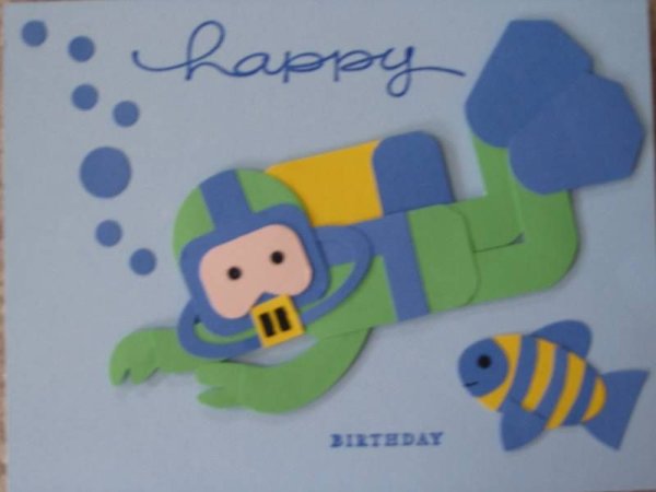 Аппликация аквалангист