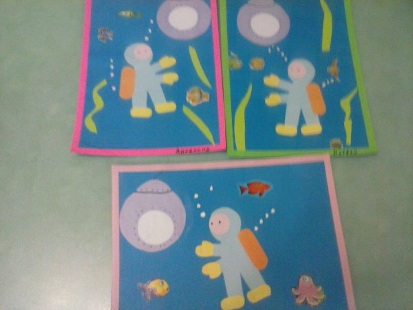 Аппликация аквалангист