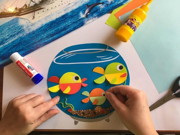 Поделка аквариум с рыбками