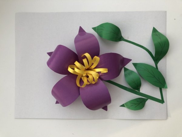 Мастер класс Аленький цветочек из бумаги аппликация