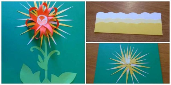 Аппликация на тему Аленький цветочек