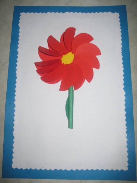 Аленький цветочек поделка из цветной бумаги