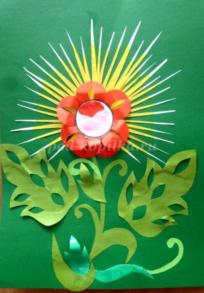 Аппликация сказочный цветок