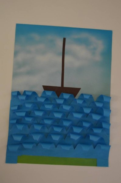 Алые паруса аппликация объемная