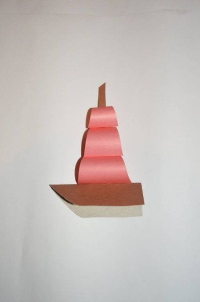 Аппликация Алые паруса в подготовительной группе