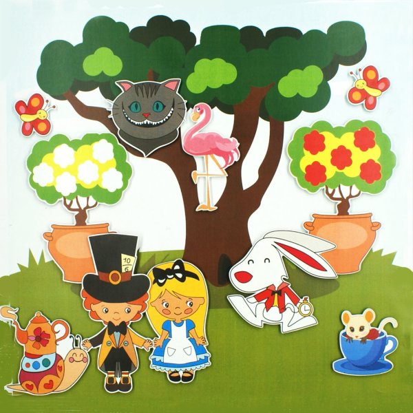 Алиса в стране чудес аппликация