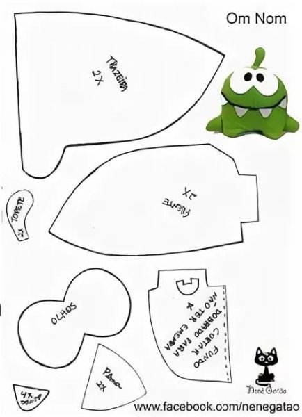 Выкройка игрушки ам няма своими руками