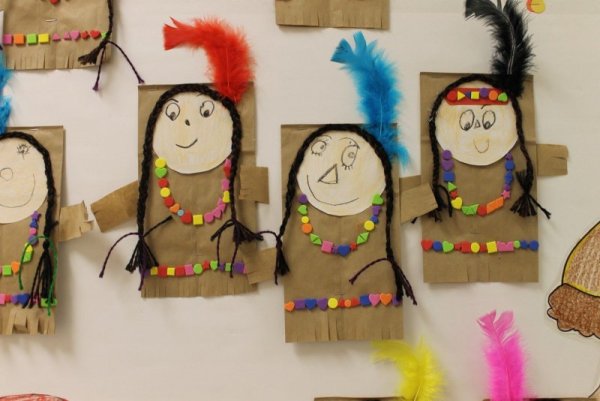 Аппликация индеец