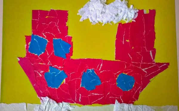 Обрывная аппликация в старшей группе