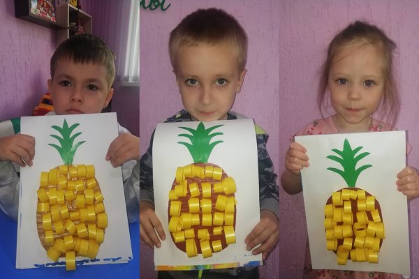 Объемная аппликация ананас