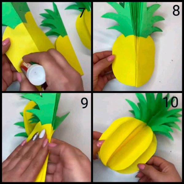 Ананас поделка из бумаги
