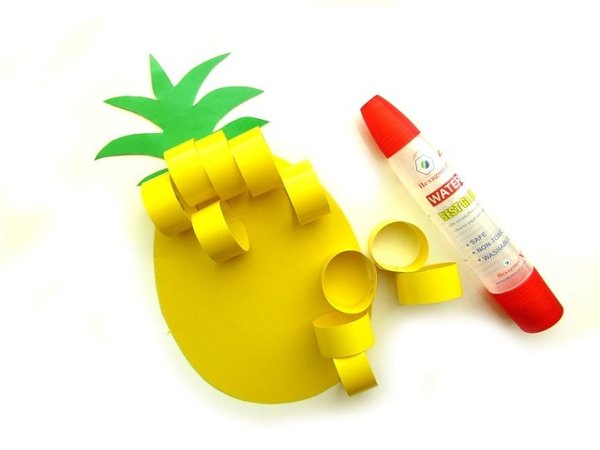 Фрукты из бумажных полосок