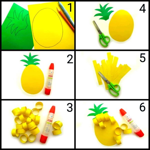 Объемная аппликация ананас