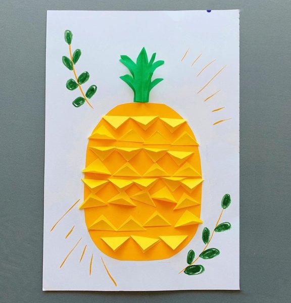 Объемная аппликация ананас