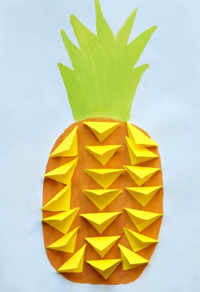 Поделка объемный ананас