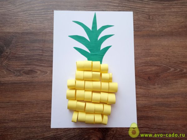 Объемная аппликация ананас