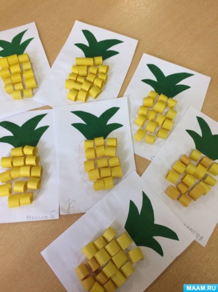Ананас поделка из бумаги