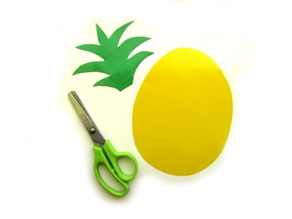 Поделка ананас из цветной бумаги