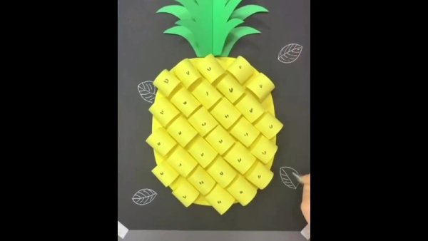 Объемная аппликация ананас