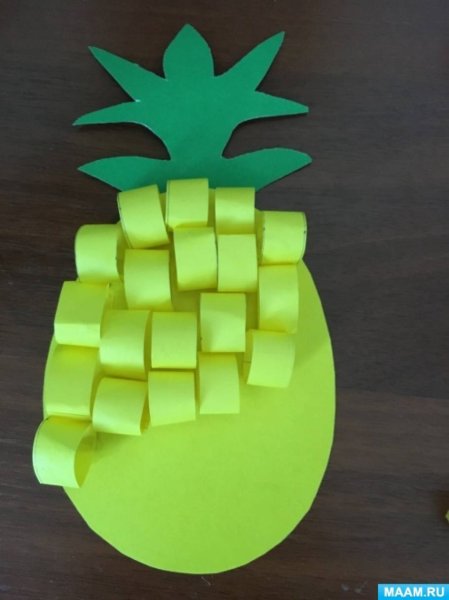 Поделка ананас из бумаги 2 класс