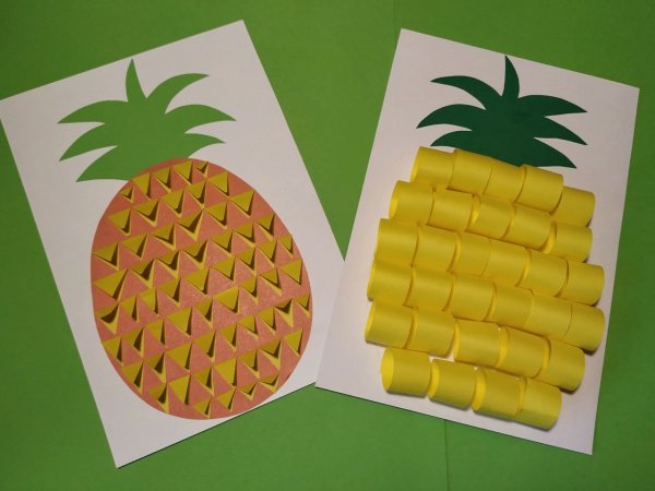 Фрукты из цветной бумаги