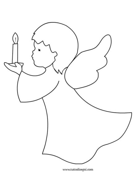 Ангелочек трафарет для вырезания