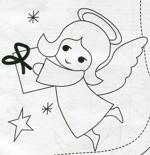 Аппликация Рождественский ангел