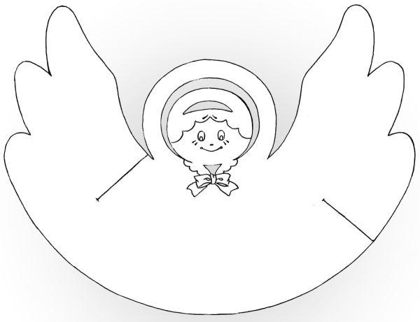 Поделка ангела из бумаги