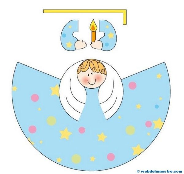 Поделка ангела из бумаги