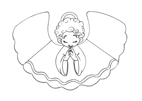 Выкройка ангела из бумаги