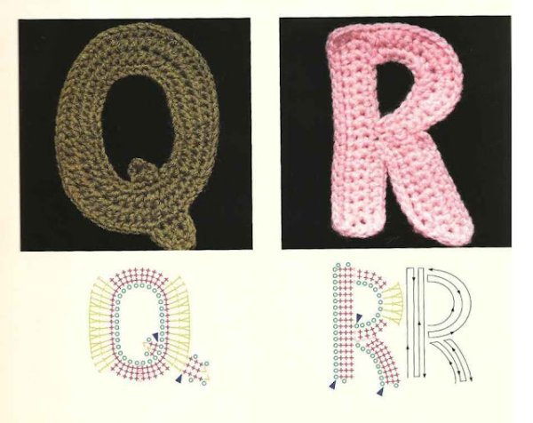 Вязаные буквы крючком
