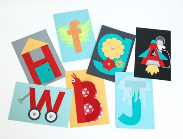 Буквы аппликация для детей