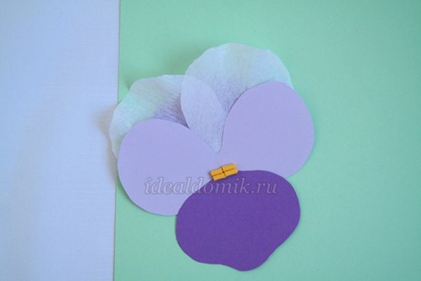 Аппликация Анютины глазки