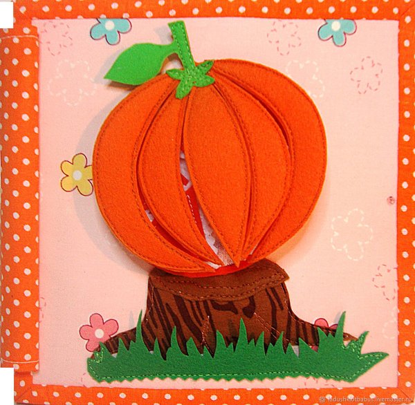 Объемная аппликация апельсин