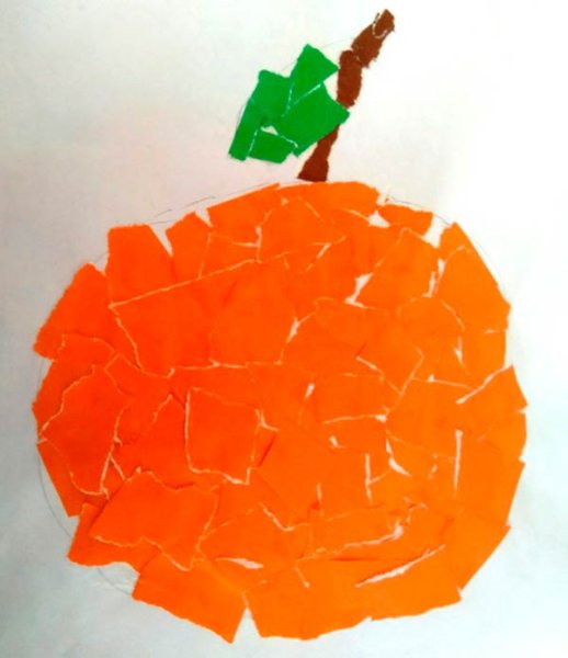 Мозаика из рваной бумаги для детей