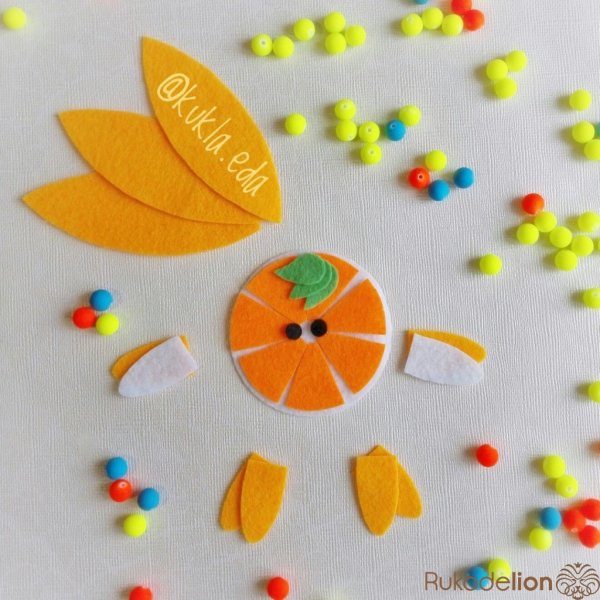 Аппликация апельсин