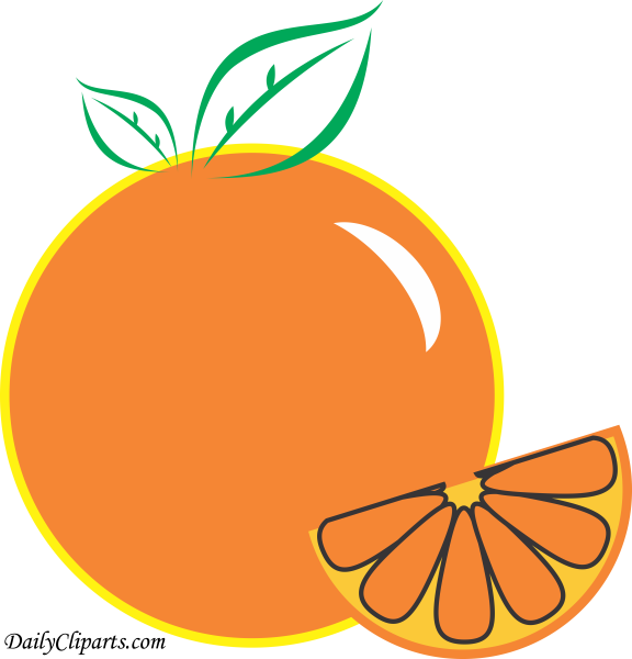 Апельсины мультяшные