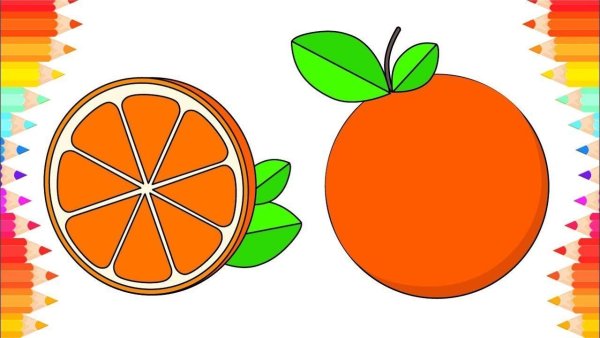 Апельсин трафарет для вырезания